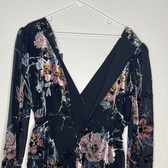 Yumi Kim Wild Bloom Floral Faux Wrap Mini Dress Timeless Velvet‎ Burnout Med NWT - Picture 11 of 14